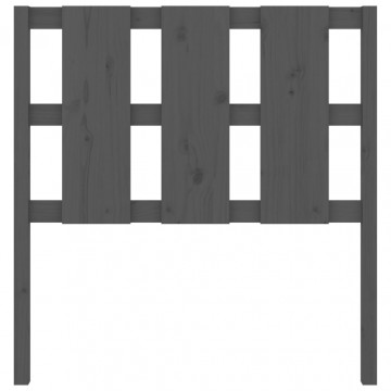 Tăblie de pat, gri, 95,5x4x100 cm, lemn masiv de pin - Img 4