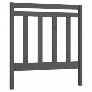 Tăblie de pat, gri, 95x4x100 cm, lemn masiv de pin - Img 2