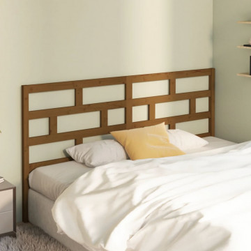 Tăblie de pat, maro miere, 186x4x100 cm, lemn masiv de pin - Img 3