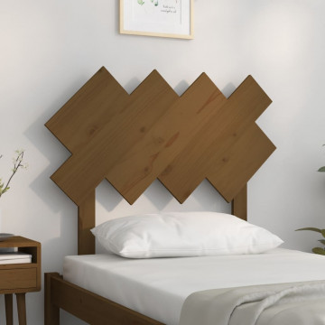 Tăblie de pat, maro miere, 92x3x81 cm, lemn masiv de pin - Img 3