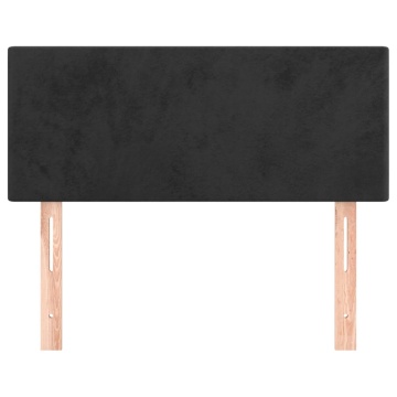 Tăblie de pat, negru, 100x5x78/88 cm, catifea - Img 3