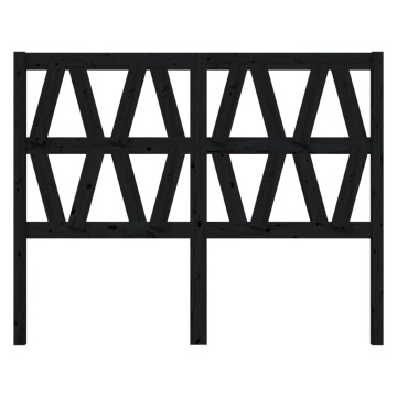 Tăblie de pat, negru, 126x4x100 cm, lemn masiv de pin - Img 3