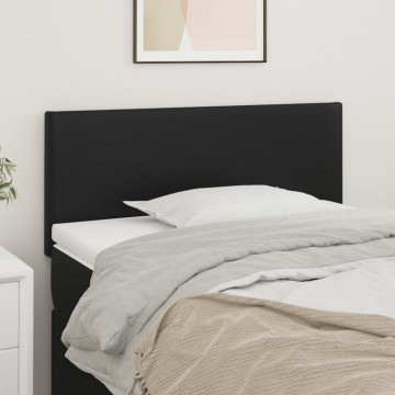Tăblie de pat, negru, 80x5x78/88 cm, piele ecologică - Img 1