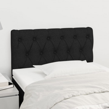 Tăblie de pat, negru, 80x7x78/88 cm, textil - Img 1