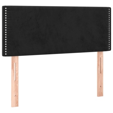 Tăblie de pat, negru, 90x5x78/88 cm, catifea - Img 2