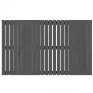 Tăblie de pat pentru perete, gri, 147x3x90 cm, lemn masiv pin - Img 4