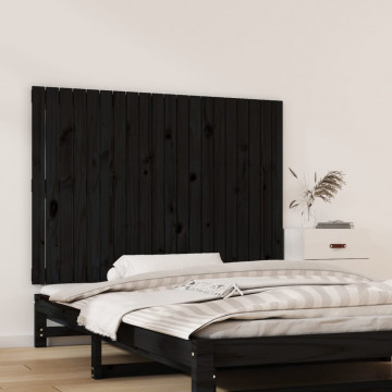 Tăblie de pat pentru perete, negru, 127,5x3x90 cm - Img 3