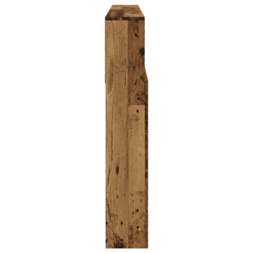 Tăblie pat cu dulap, lemn vechi 180x19x103,5 cm lemn prelucrat - Img 8
