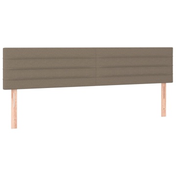 Tăblii de pat, 2 buc, gri taupe, 100x5x78/88 cm, textil - Img 2
