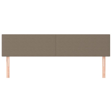 Tăblii de pat, 2 buc, gri taupe, 90x5x78/88 cm, textil - Img 3