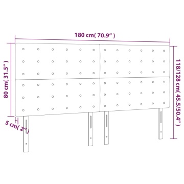 Tăblii de pat, 4 buc, negru, 90x5x78/88 cm, piele ecologică - Img 7