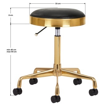 TABURET COSMETIC H7 GOLD NEGRU - Img 3