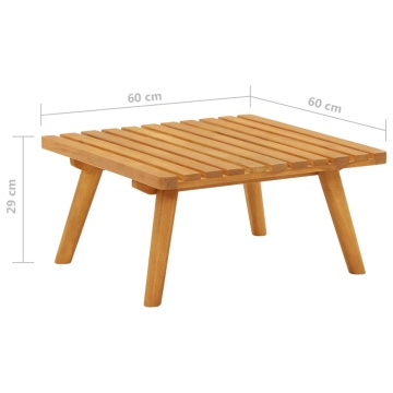 Taburet de grădină cu pernă, 60 x 60 x 29 cm, lemn masiv acacia - Img 9