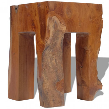 Taburet, lemn de tec masiv - Img 5