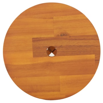 Taburet, maro, 38x38x45 cm, lemn masiv de acacia - Img 6