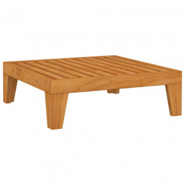 Taburet modular, cu pernă alb crem, lemn masiv de acacia - Img 8