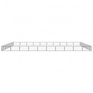 Țarc câini 36 panouri negru 100x50 cm oțel vopsit electrostatic - Img 2