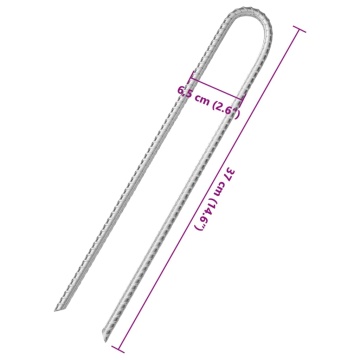 Țăruși de cort, 6 buc., 37 cm, Ø10 mm, oțel galvanizat - Img 5