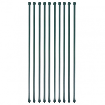Țăruși grădină, 10 buc, 1 m, metal, verde - Img 1