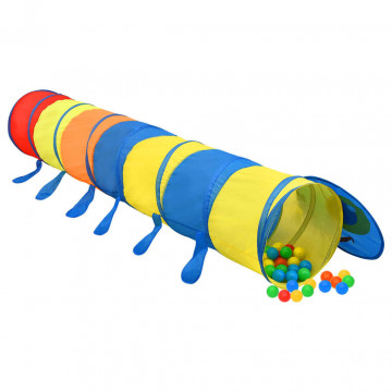 Tunel de joacă pt copii, 250 bile, multicolor, 245 cm poliester - Img 2