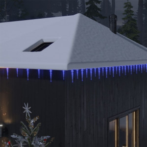 Țurțuri luminițe de Crăciun 40 buc. albastru acril telecomandă - Img 4