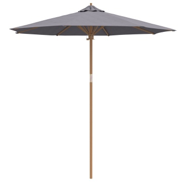 Umbra de grădină Gri Închis 240x260 cm din Bambus - Img 2