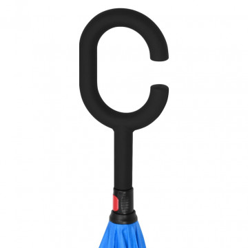 Umbrelă cu mâner în formă de C, negru, 108 cm - Img 3