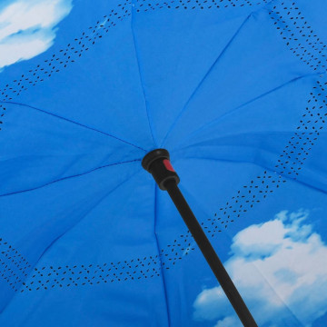 Umbrelă cu mâner în formă de C, negru, 108 cm - Img 5