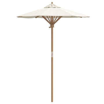 Umbrela de Grădină Alb Crem 150x210 cm din Bambus - Img 2
