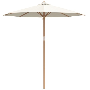 Umbrelă de grădină Crem 240x260 cm din bambus - Img 4