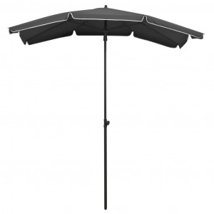 Umbrelă de grădină cu stâlp, antracit, 200x130 cm - Img 3