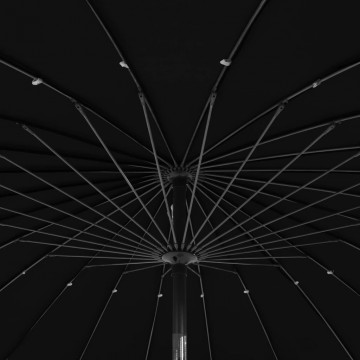 Umbrelă de soare de exterior, stâlp aluminiu, negru, 270 cm - Img 3
