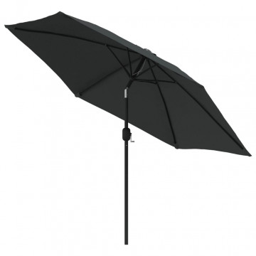 Umbrelă de soare de exterior, stâlp din metal, 300 cm, antracit - Img 3