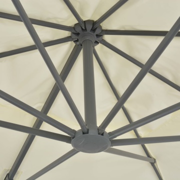Umbrelă de soare de grădină, bază portabilă, nisipiu - Img 6
