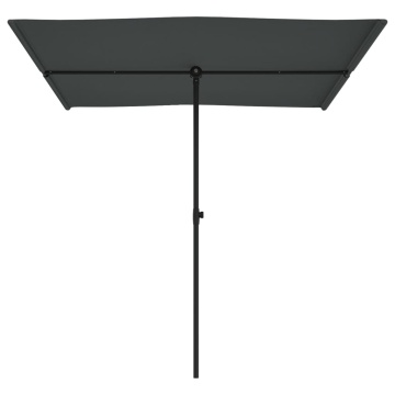 Umbrelă de soare de grădină cu stâlp aluminiu antracit 2x1,5 cm - Img 4