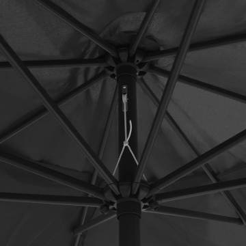 Umbrelă de soare de grădină, stâlp metalic, antracit, 390 cm - Img 7