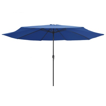 Umbrelă de soare de grădină, stâlp metalic, azuriu, 390 cm - Img 2