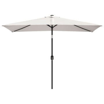 Umbrelă de soare dreptunghiulară 200 x 300, Alb nisip - Img 2