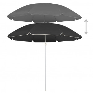 Umbrelă de soare pentru exterior, stâlp din oțel, antracit, 180 cm - Img 3