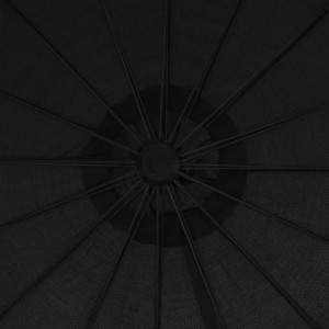 Umbrelă de soare suspendată, antracit, 3 m, stâlp de aluminiu - Img 2
