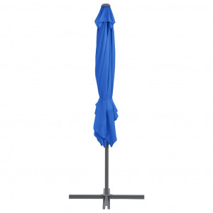 Umbrelă în consolă stâlp din oțel, albastru azuriu, 250x250 cm - Img 8