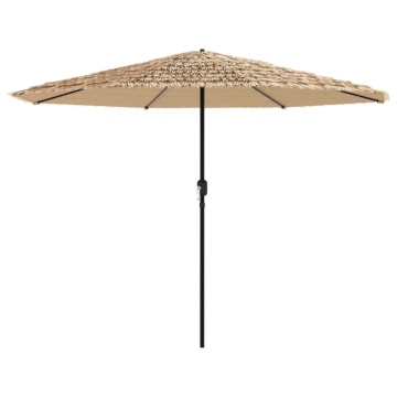 Umbrelă soare de grădină cu stâlp din oțel, maro 324x324x247 cm - Img 4