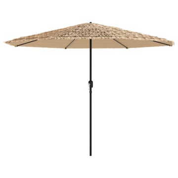 Umbrelă soare de grădină cu stâlp din oțel, maro 324x324x247 cm - Img 3