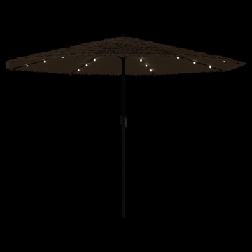 Umbrelă soare de grădină cu stâlp din oțel, maro 324x324x247 cm - Img 7