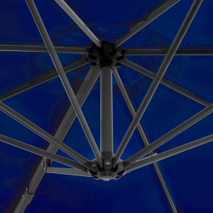 Umbrelă suspendată cu stâlp aluminiu, albastru azuriu, 300 cm - Img 2