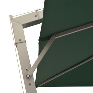 Umbrelă suspendată, stâlp de aluminiu, 300x300 cm, verde - Img 5