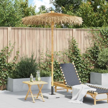 Umbrelă Tiki cu baldachin din frunze de banană 150 cm bambus - Img 1