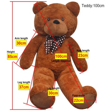 Ursuleț de pluș moale de jucărie XXL, maro, 85 cm - Img 5