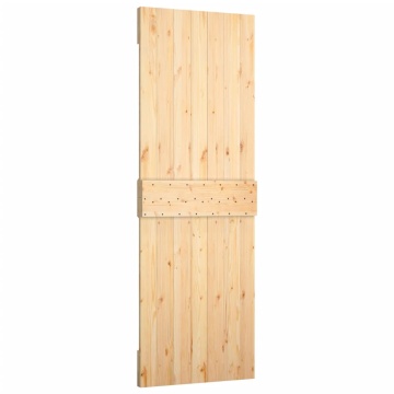 Ușă glisantă cu set de feronerie 70x210 cm, lemn masiv de pin - Img 8