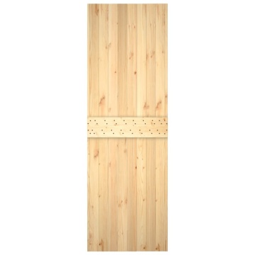 Ușă glisantă cu set de feronerie 70x210 cm, lemn masiv de pin - Img 4
